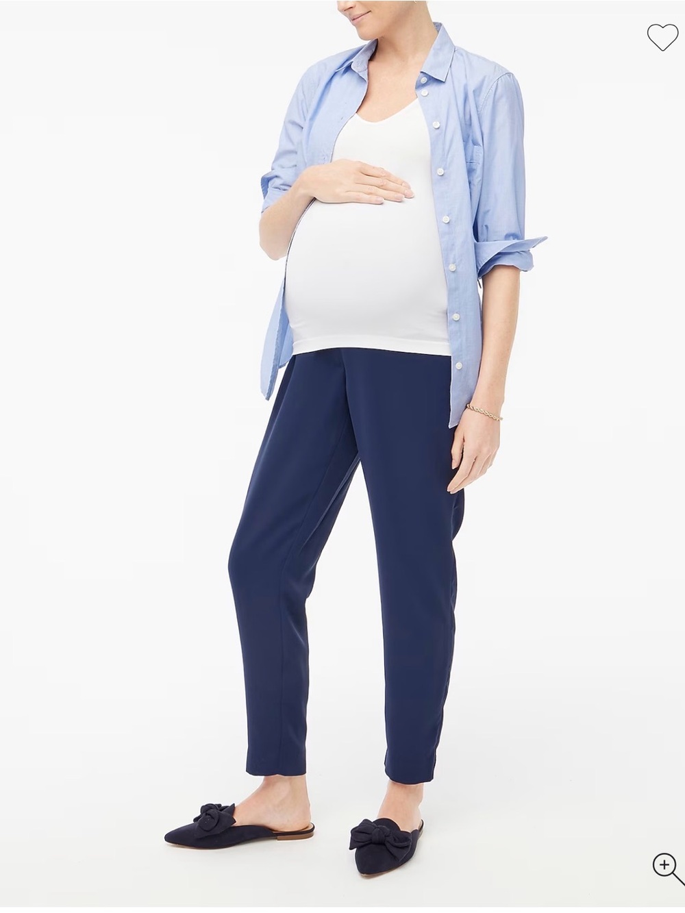 J. Crew Maternity Navy and Black (2 Pair) Elastic-Waist Jamie Pants